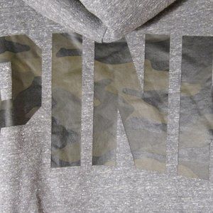 Victoria's Secret Pink Sherpa Lined Hood Camo Hoodie L